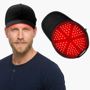 Rödljuskeps för hårvård